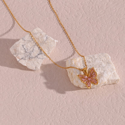 Butterfly necklace close view