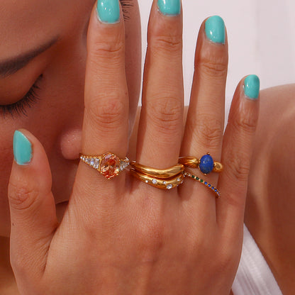 Luxe Adjustable Oval Pink Diamond Ring