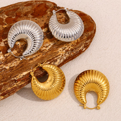 Silver Ram's Horn Earrings