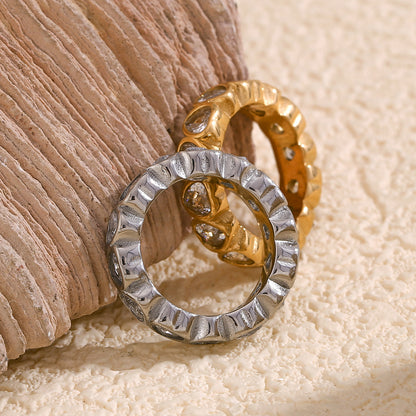 Silver heart ring for stacking