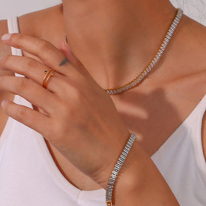 Luxe Clear Zircon Necklace by STUD