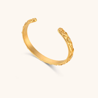 Celestial gold bangle for layering and daily styling