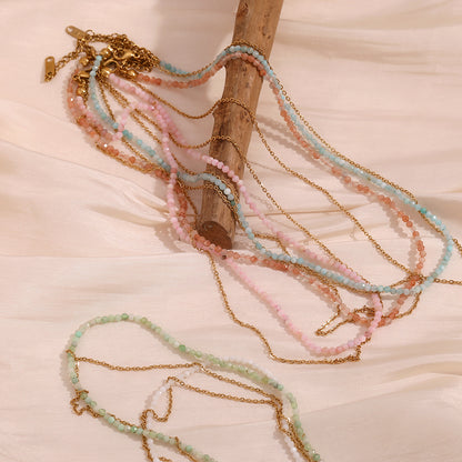 Light green stone pendant necklace variant