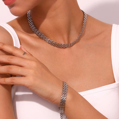Handwoven Silver Necklace