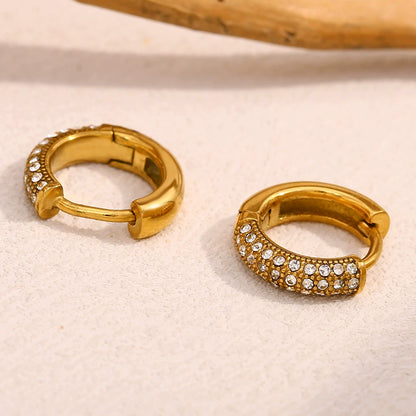 Zircon Hoop Earrings
