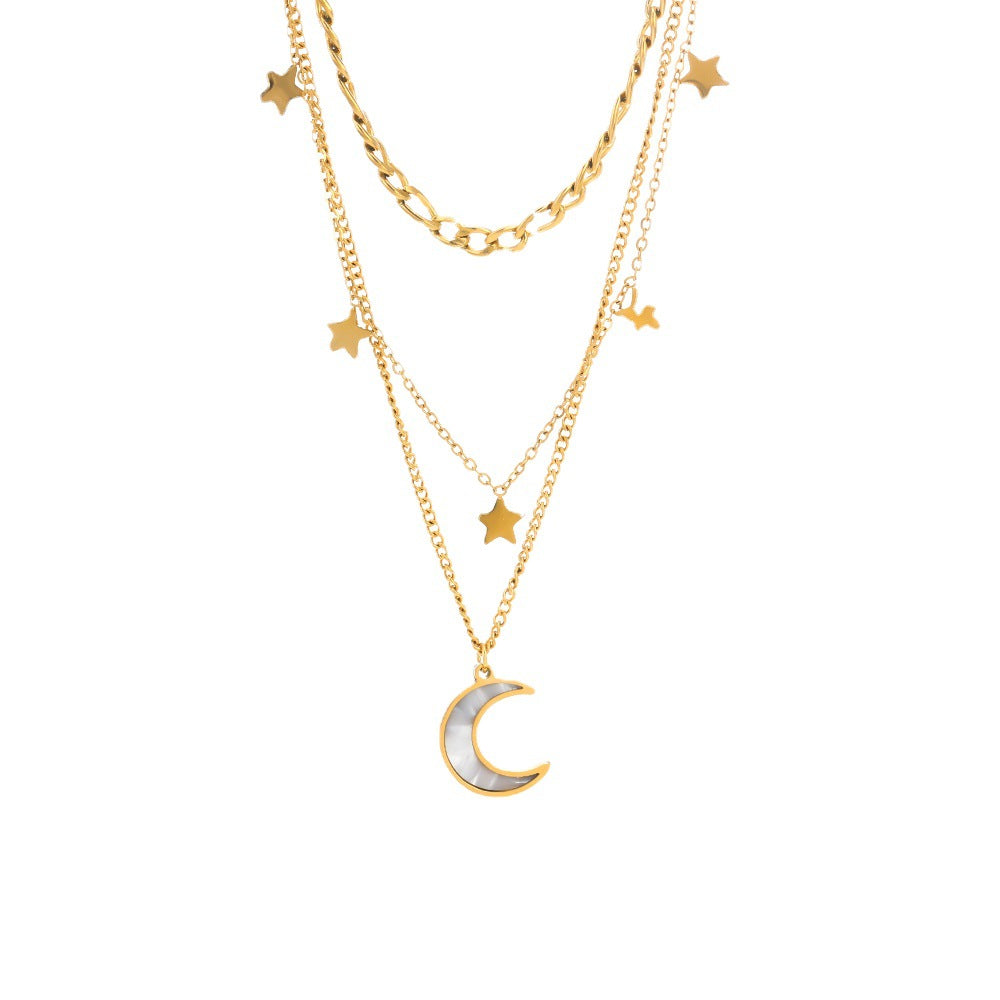 Triple Layer Celestial Necklace