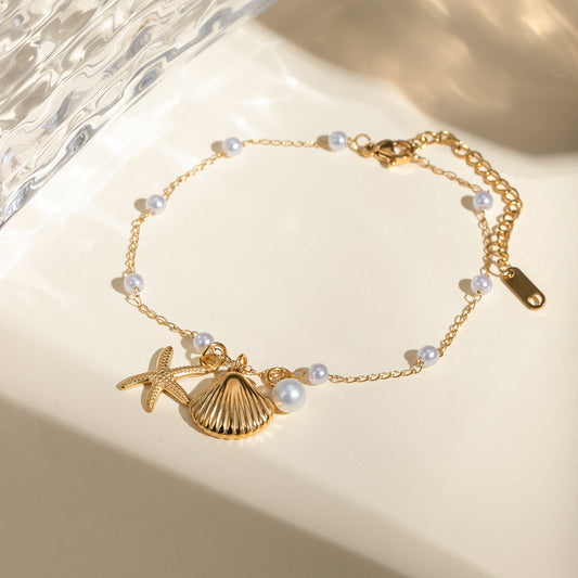 Pearl & Shell Anklet