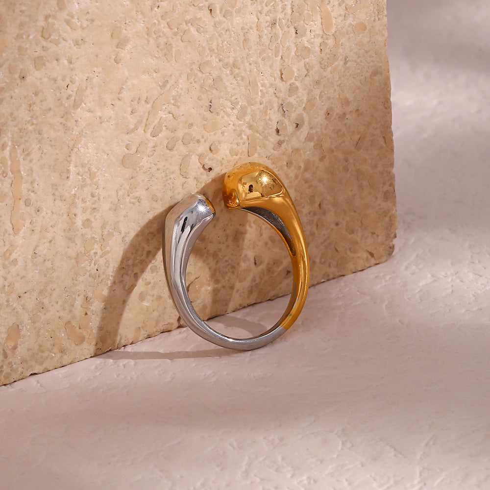 Minimalist Two-Tone Open Ring