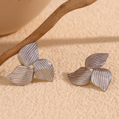 Silver boomerang-shaped earrings – polished stainless steel, waterproof and hypoallergenic by STUD (Shop Till You Drop)