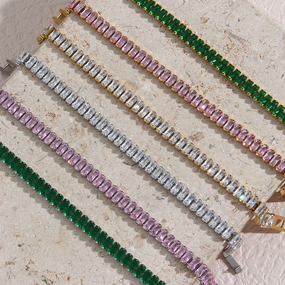 Luxe Clear Emerald Bracelet