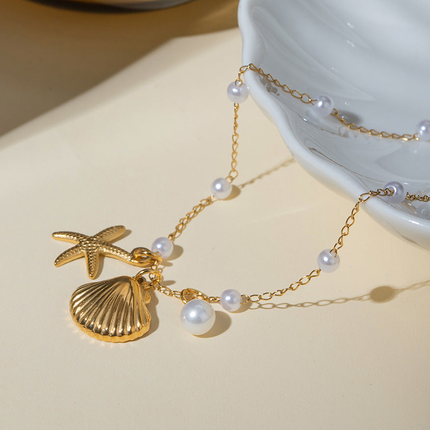 Pearl & Shell Anklet