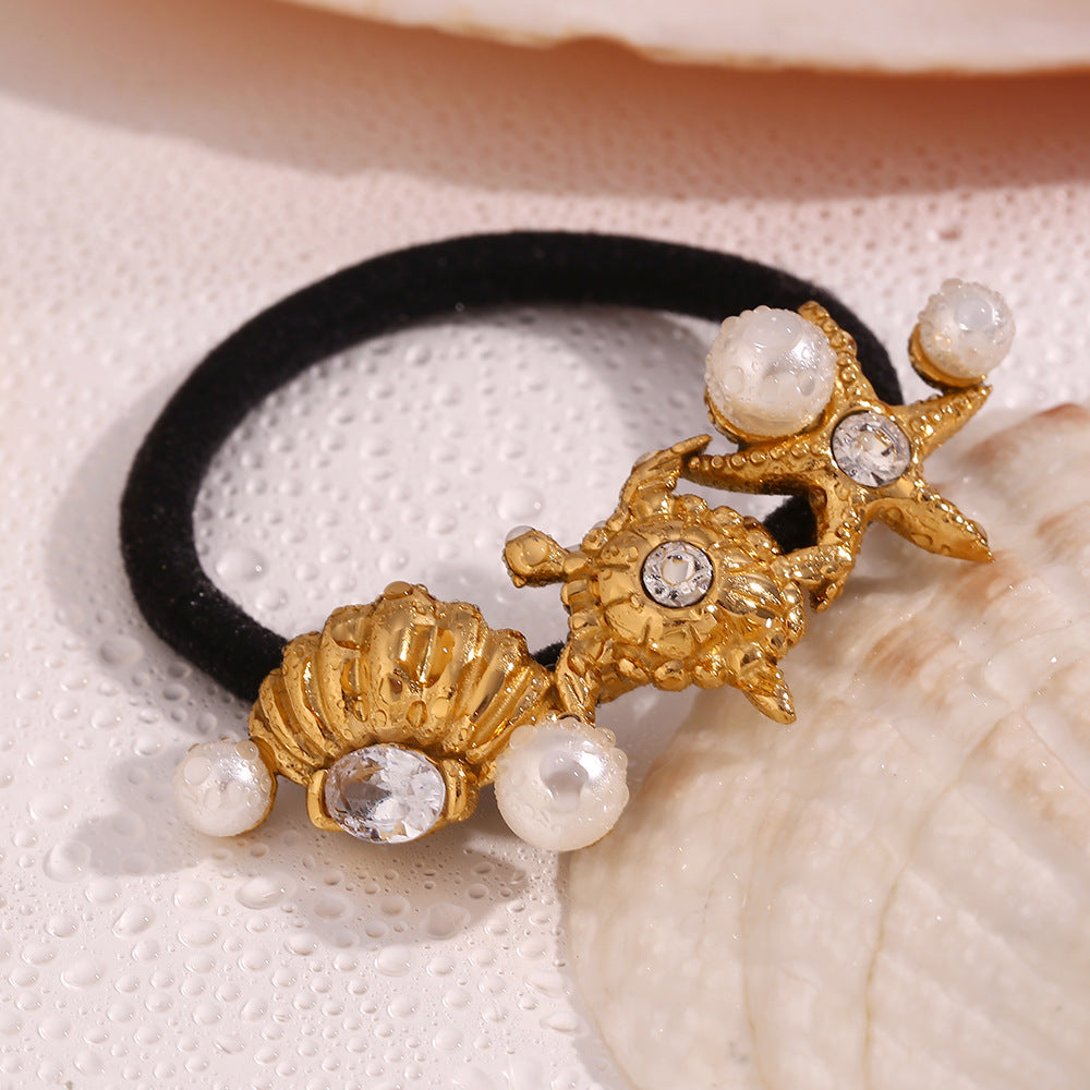 Ocean-Inspired 18K Gold Hair Tie