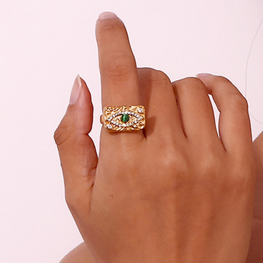 Evil Eye Gold Ring