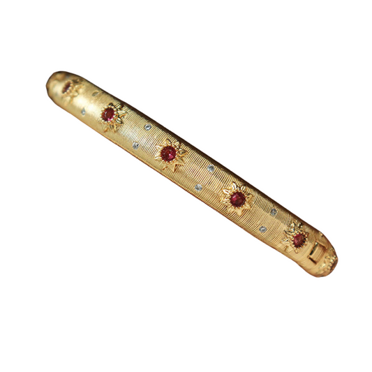 Italian Courtly Maroon Brushed Bracelet