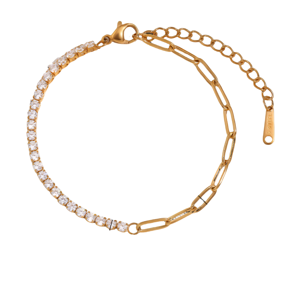 Golden Link Paperclip Bracelet