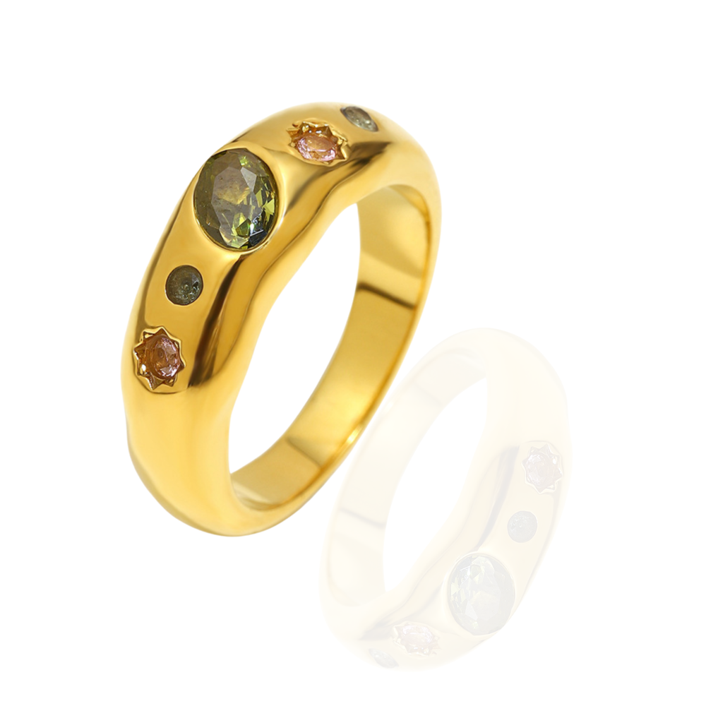 Size and detail view of Celestial Gem Ring